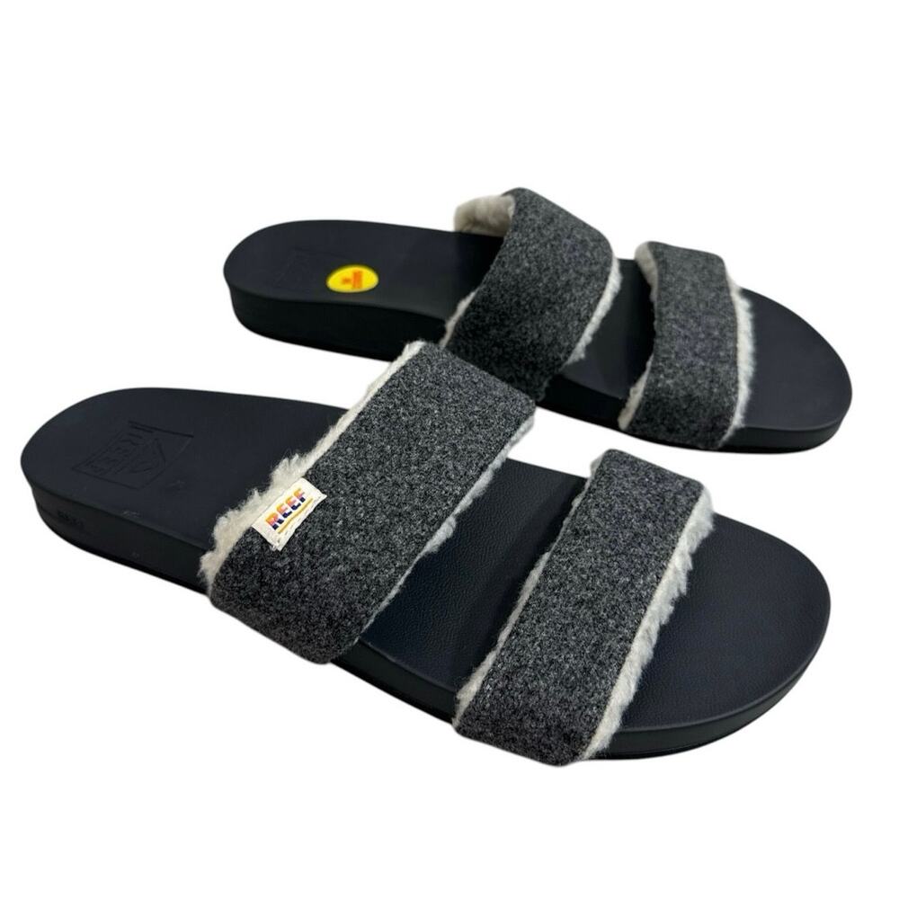 Reef Cushion Vista Snuggles Sandals Black Night Size 9 Women’s Slip On - Picture 4 of 7